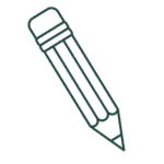 Pencil icon for Grace on Paper: Weekly journaling and faith reflections for women.